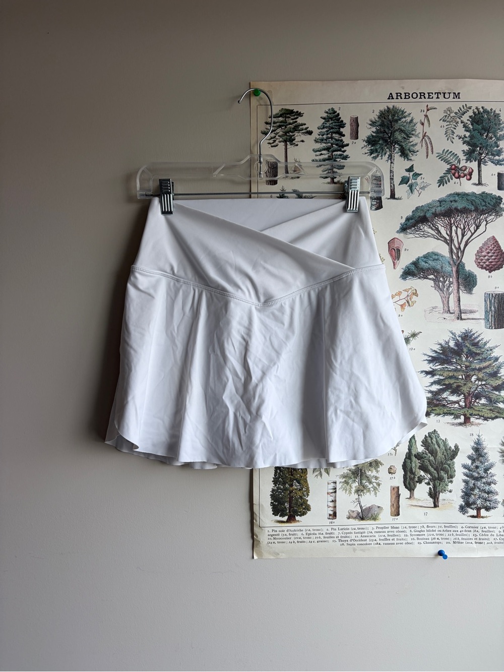 Halara White Athletic Skort with Cross Waist Small